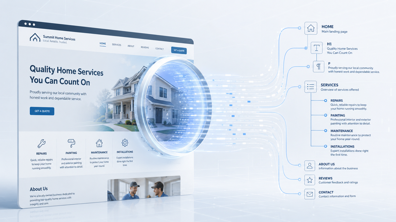 AI Readability for local home service businesses
